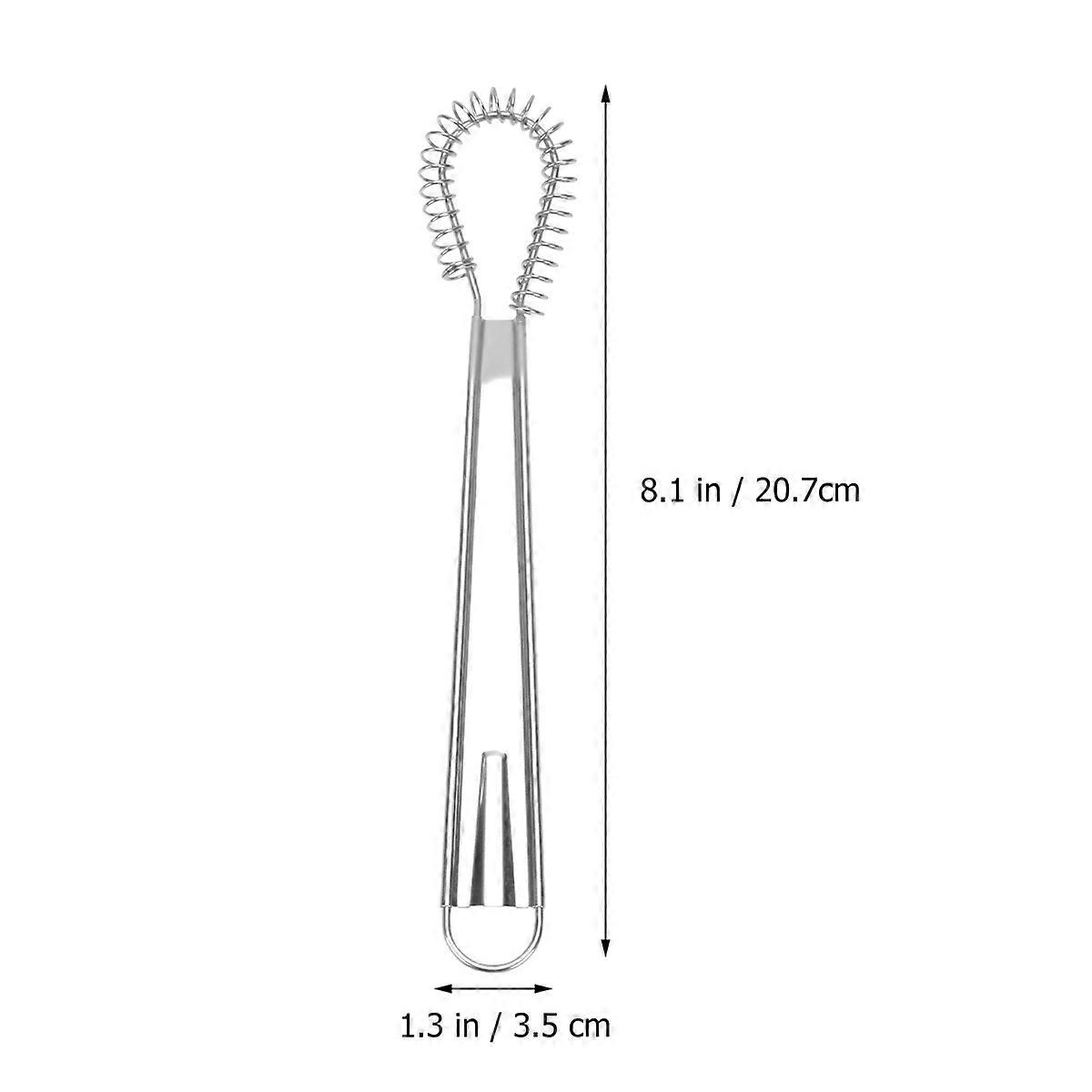 Kitchen Hand Mixer for Egg Beating 2Pcs Stainless Steel Silver Gadget