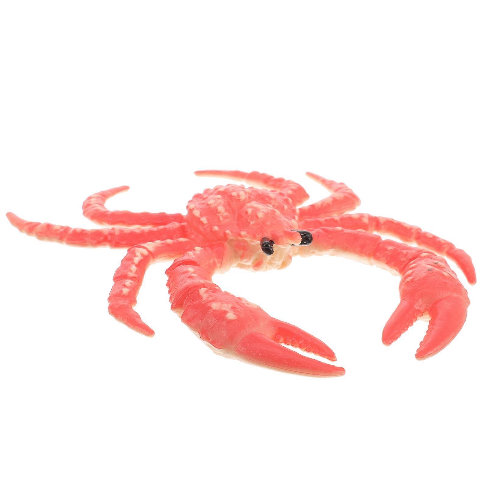 Crab Modeling Toys Lifelike Simulation Animal Model Interactive Play PVC 4.1×3.5×0.6in For Children 1Pcs