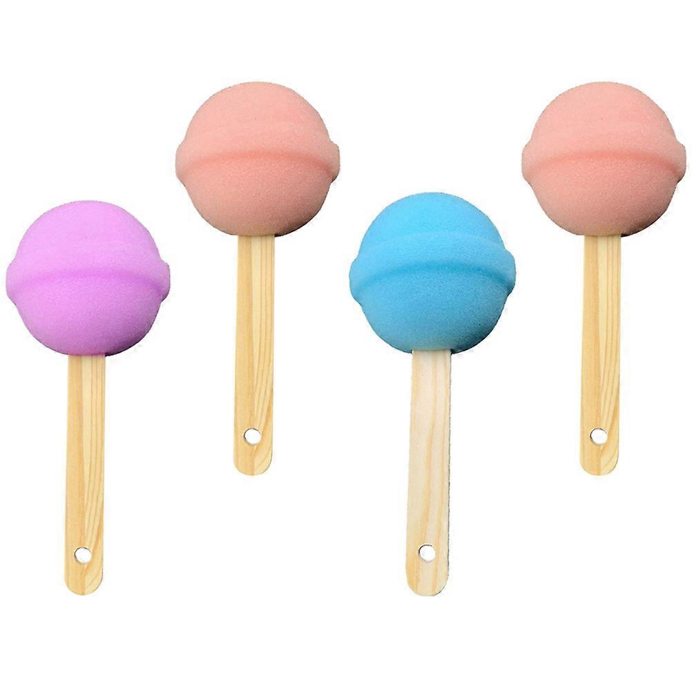 Colored Bath Sponge Back Scrubber for Home Use 12Pcs Lollipop Sponge