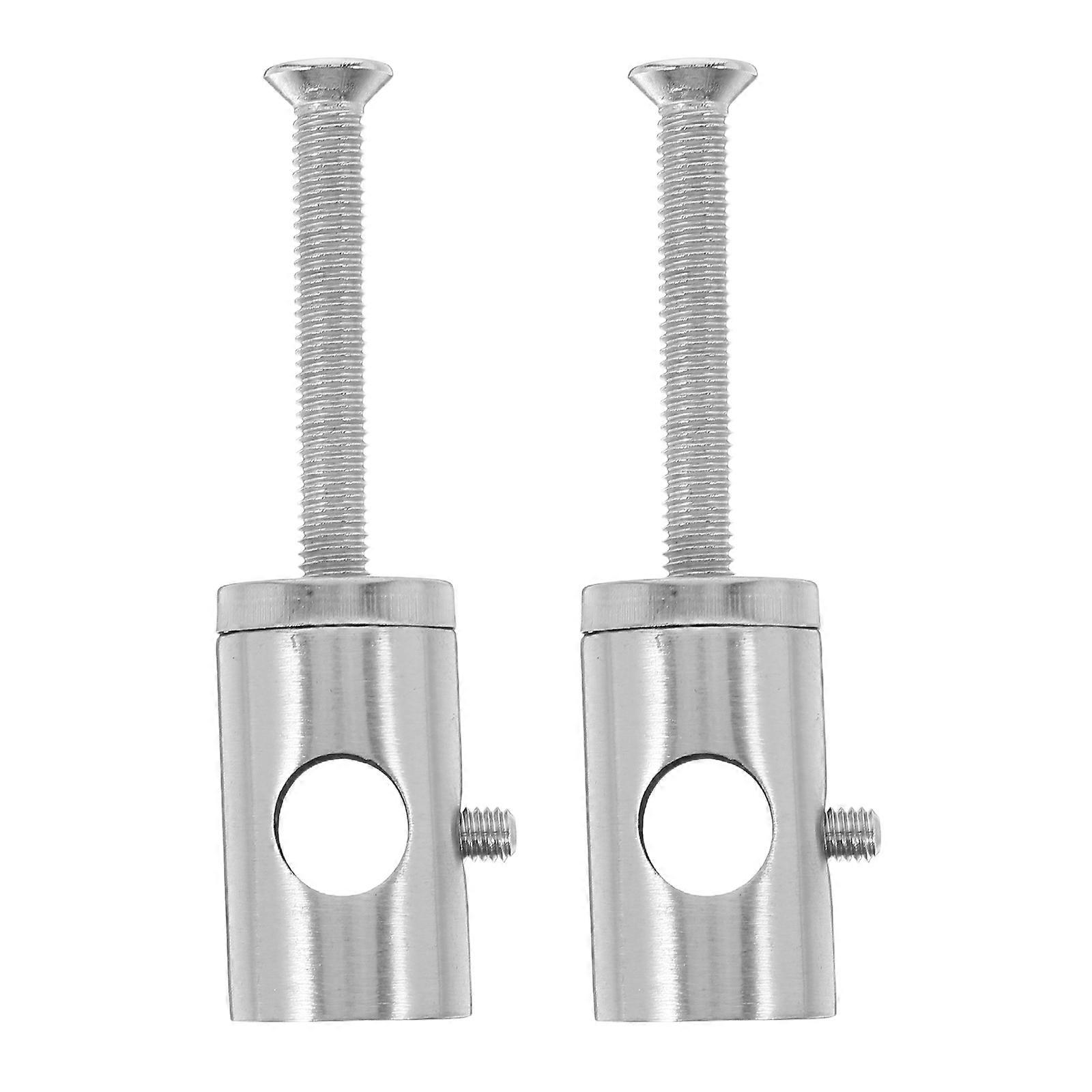 Silver Stainless Steel Handrail Bracket for Stair Support 4Pcs Set