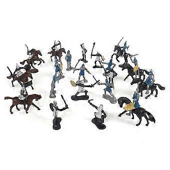 28-Piece Soldier Model Statue Figurine Set - Detailed Action Figures for Boys' Gift Collections and Display
