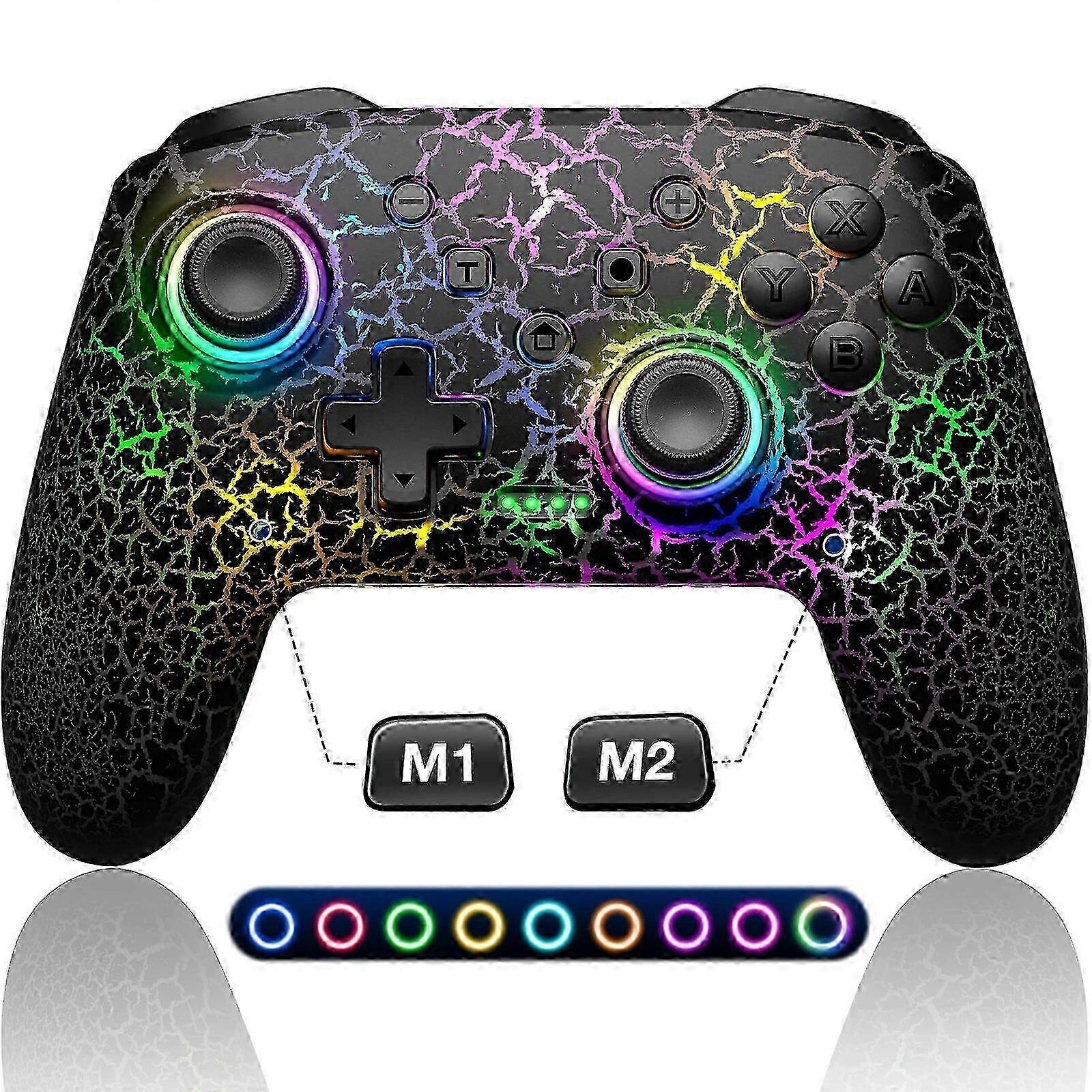 2025 RGB Wireless Controller For Nintendo Switch/OLED/Lite/Android/IOS Programmable Keys Wired Sble Keys Wired Switch Gamepad For PC