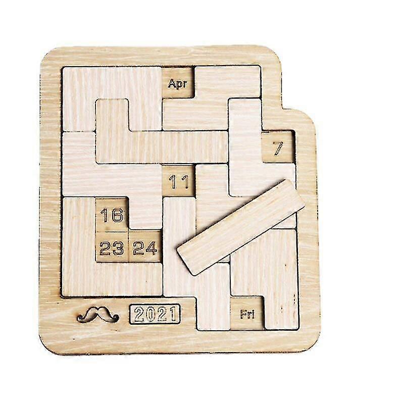 Calendrier quotidien Puzzle Calendrier en bois Jouez Un puzzle différent pour afficher La date Difficile Jigsaw (1pc)