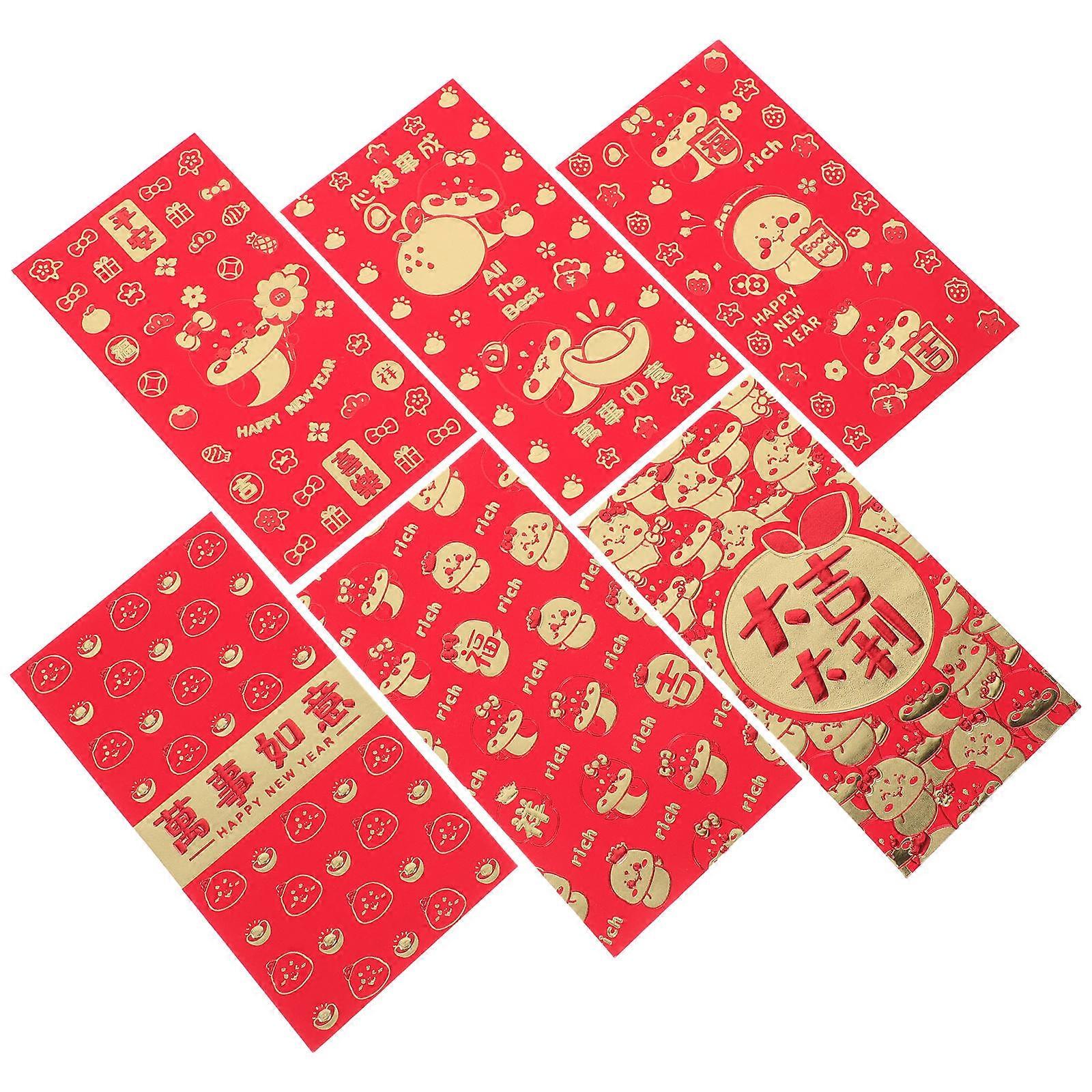 Festive Red Envelopes 180 Pcs Chinese New Year Design Perfect For Wedding Birthday Gift Giving Unique Snake Year 2025 Durable Material
