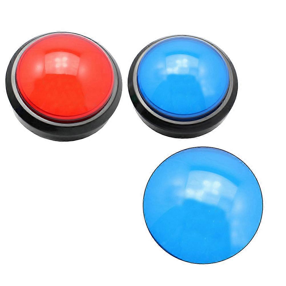 Game Buzzers For Game Night 2Pcs Electronic Responder Toy Assorted Color Big Buttons With Lamp Sound Alert Function