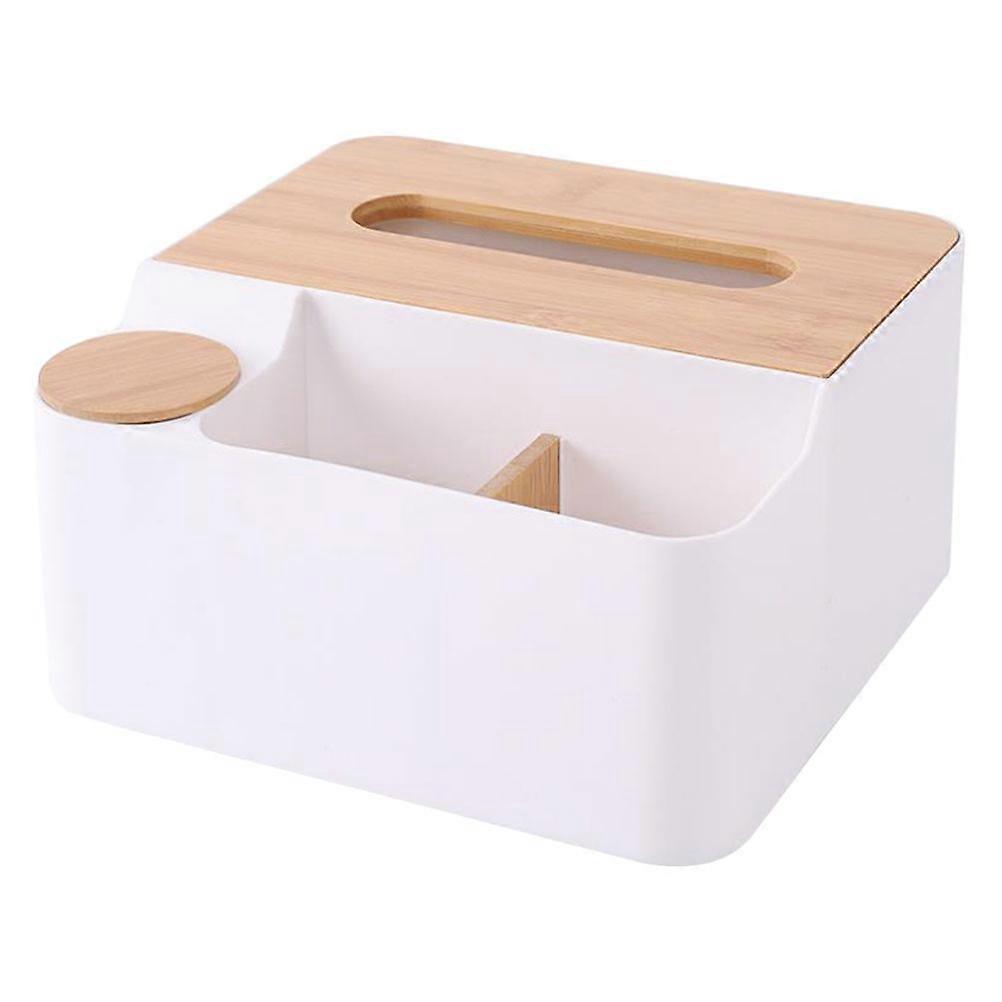 Remote-Control Box Tissue Storage Case for Sundries 3Pcs White Design