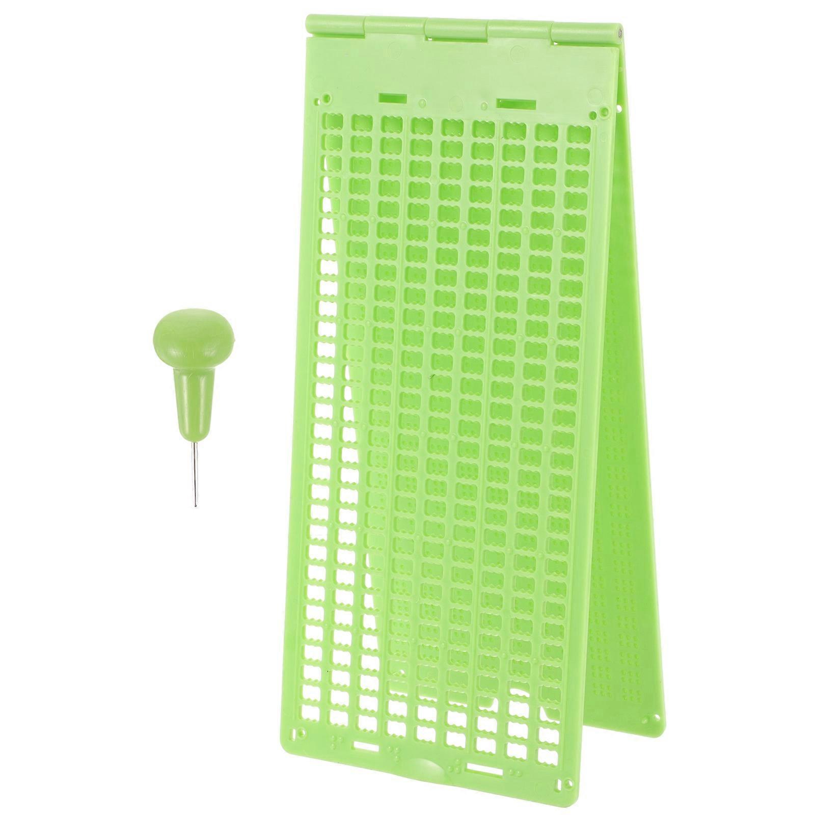 Light Green Plastic Braille Writing for Blind Studying Use 3Sets