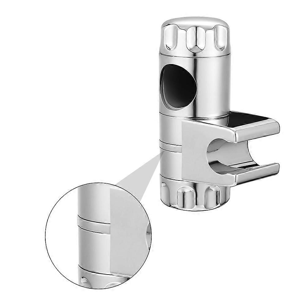 Adjustable Shower Head Holder Bathroom Use Silver 10.5X6.5cm Moisture Proof 2Pcs
