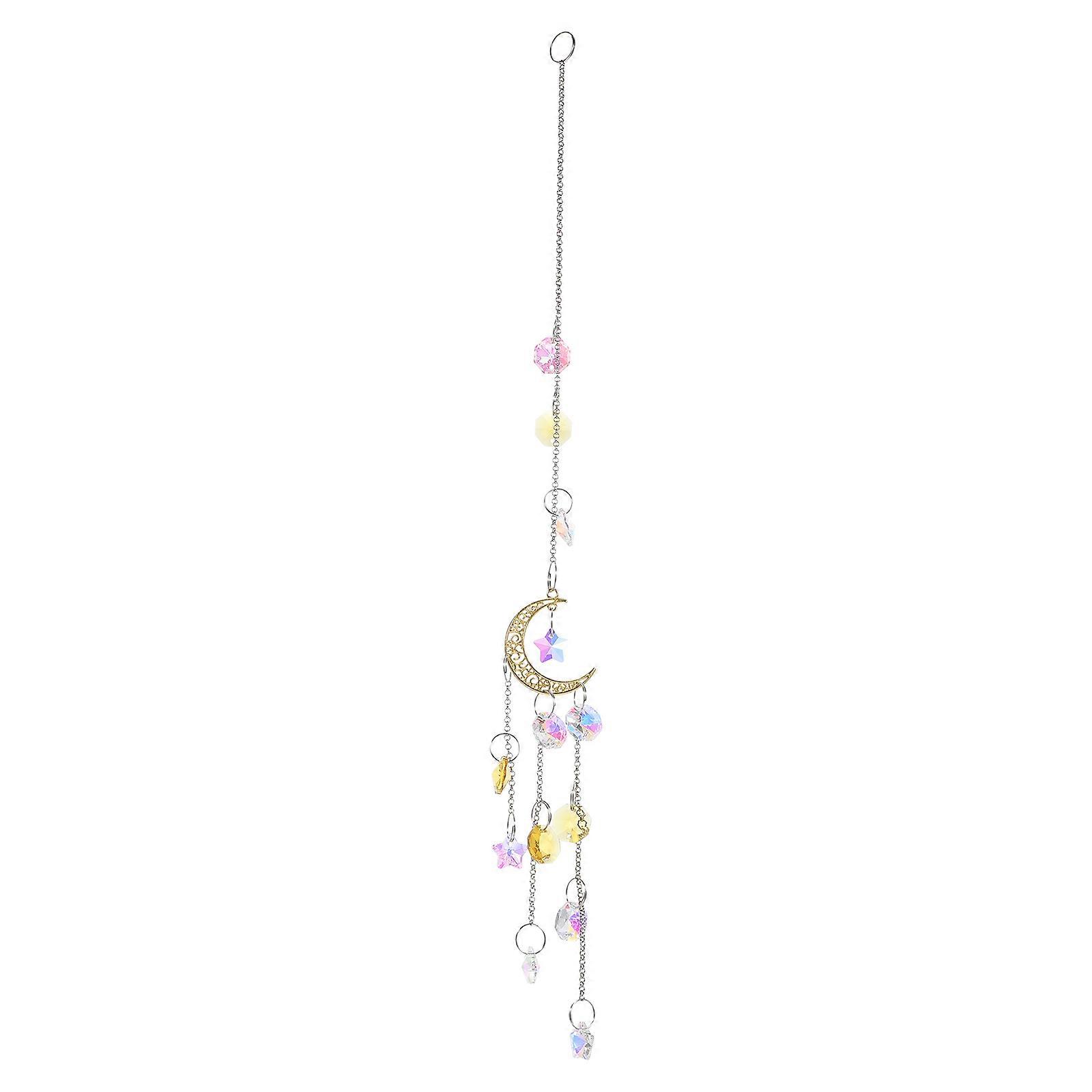 Crystal Ball Moon Star Pendant for Hanging Decor 3Pcs
