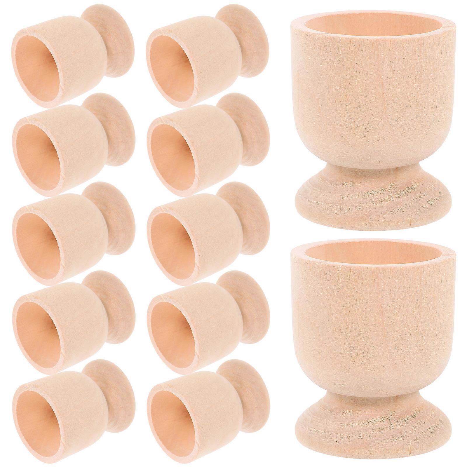 Beige Wooden Egg Holding Stand for Easter Eggs 45Pcs DIY Decor