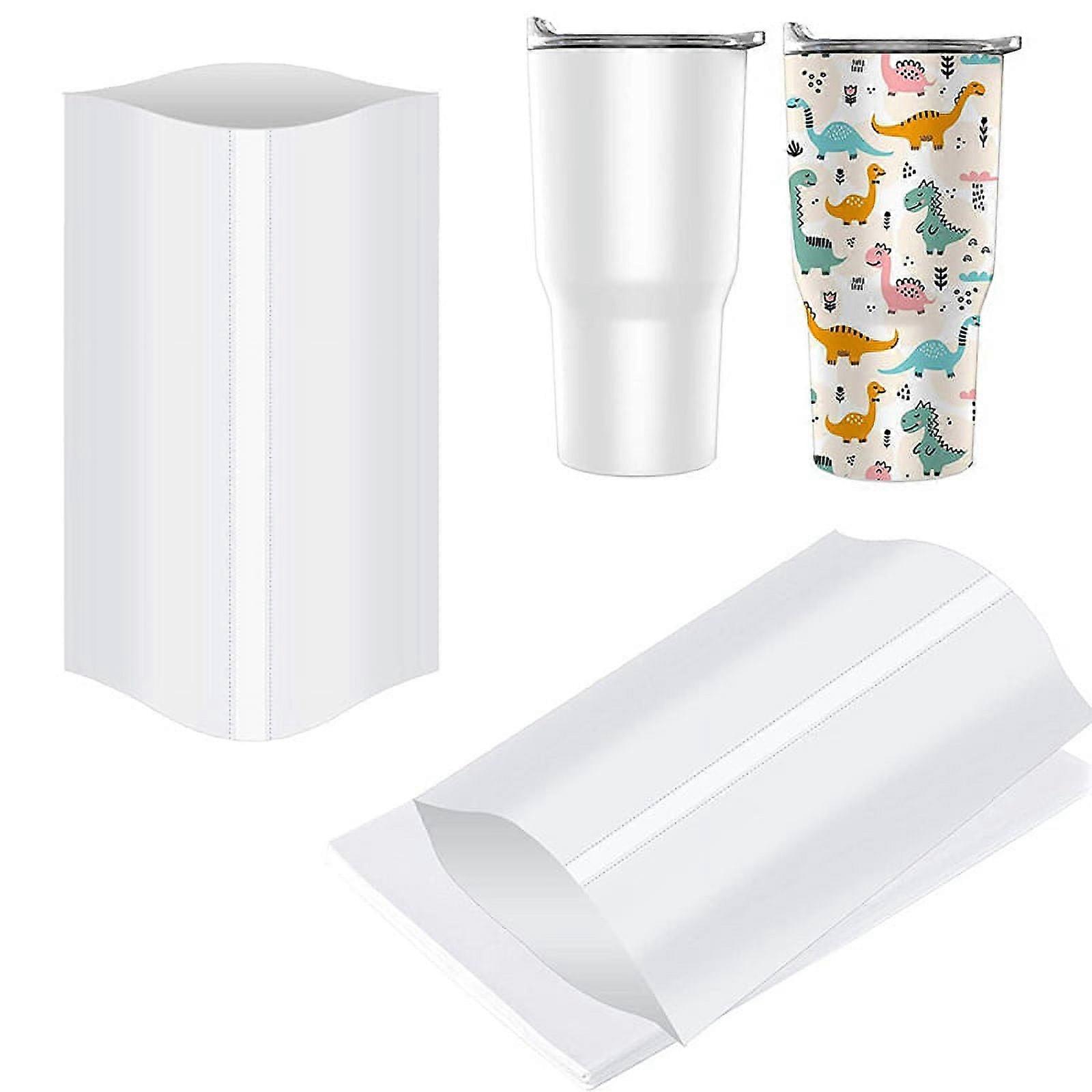 8X12 Inch Sublimation Shrink Wrap Sleeves, 60 Pcs White Sublimation Shrink Wrap for Tumblers, Mugs, Cups and More