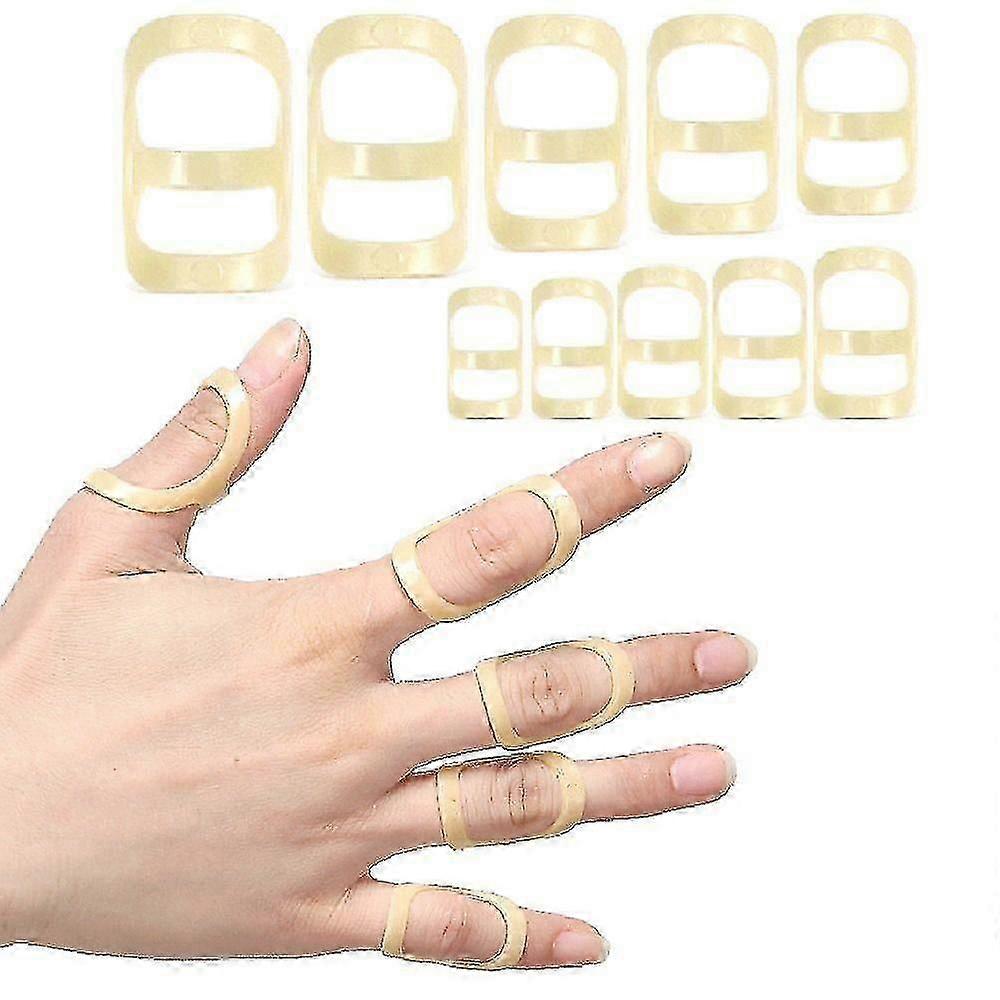 2pcs Finger Splint Finger Fixator Fixing Sleeve Joint Support Protection Oval 8