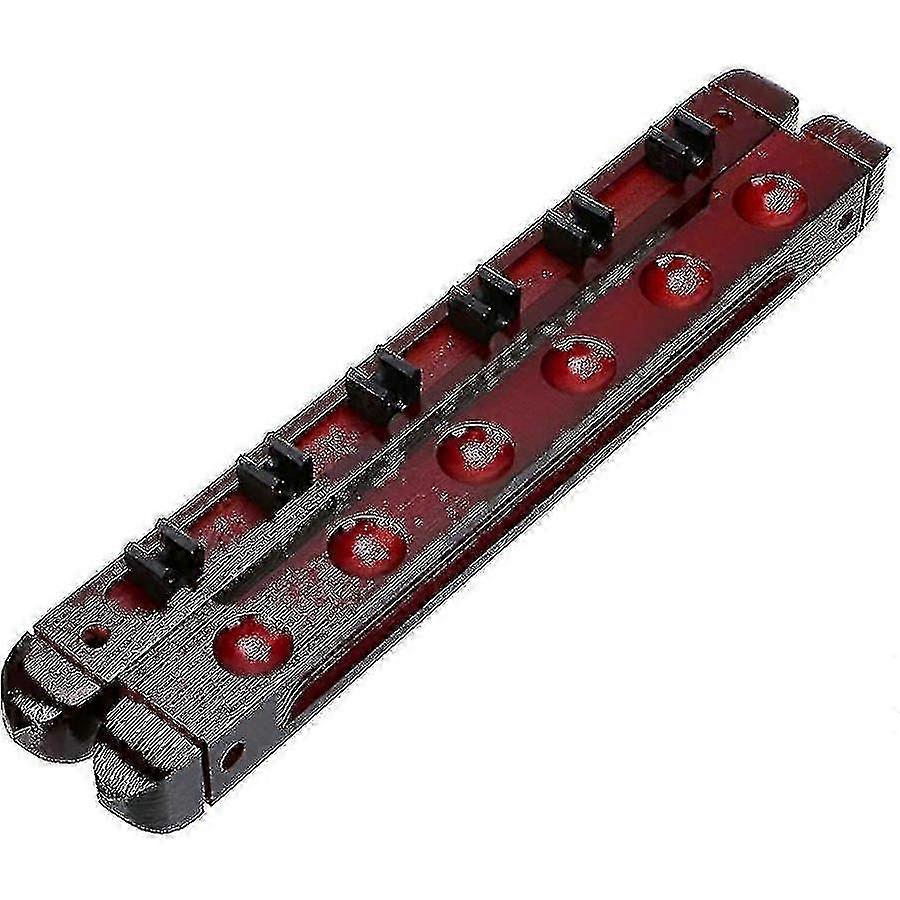 6-cue Wall Mount Wood Cue Rack Billiard Wall Rack Hardwood Cue Sticks Holder With Pool Cue Clips