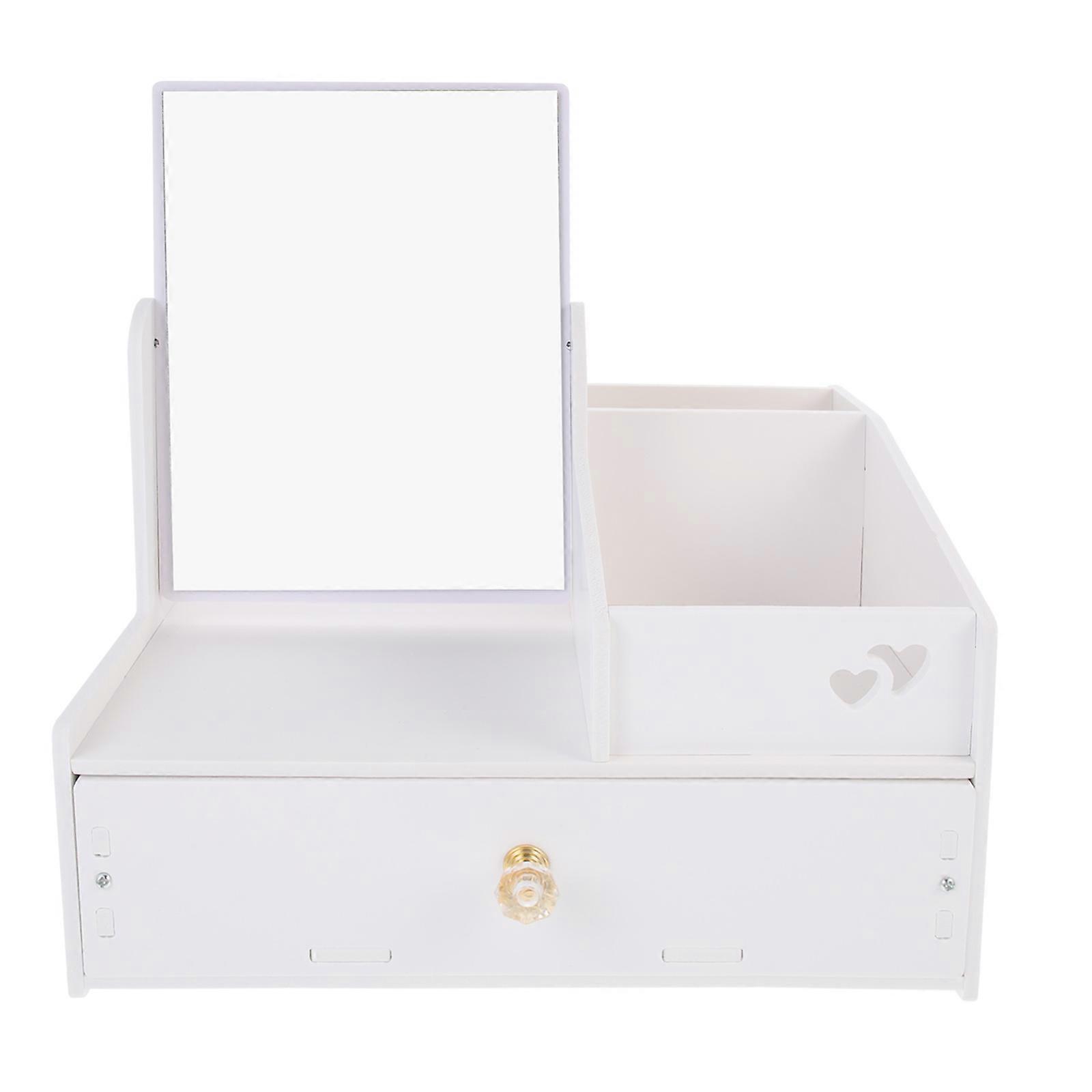 White Classify Cosmetics Storage Box for Home Desktop Drawer Holder