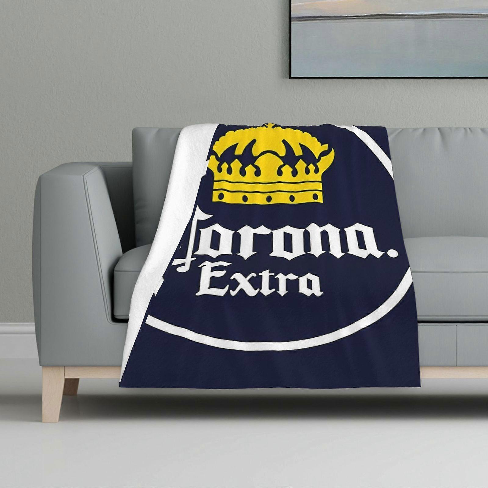 Blanket Multicolour Printed Blanket Super Soft Flannel Lightweight Fluffy Plush Bed Blanket Corona Bottle Cap