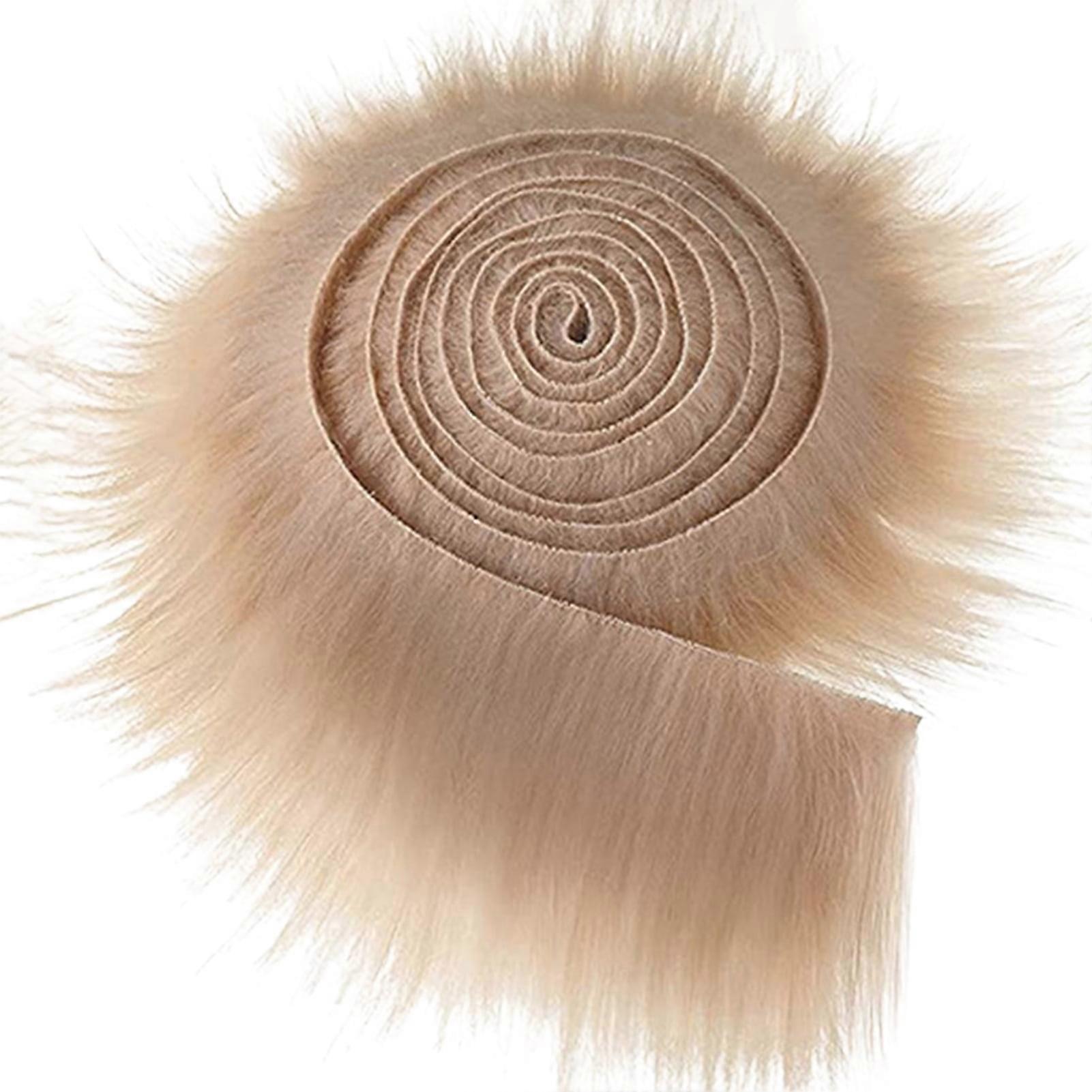 Joyfeel 1 Roll Plush Ribbon Vintage Handmade Easy to Cut DIY Various Festival Dwarf Dolls Trimming Fabric for Scarf