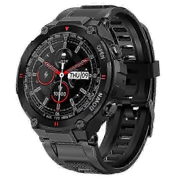 K22 سوار اللياقة البدنية 1.28 بوصة IPS شاشة معدل ضربات القلب مراقبة ضغط الدم بلوتوث ساعة ذكية