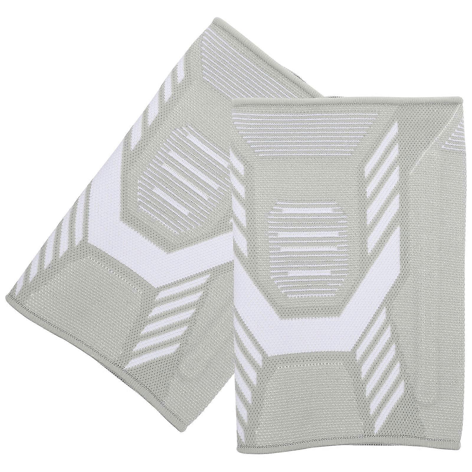 Elastic knee Knee Protector for Running Made of Nylon in Grey Providing Shock Absorption 1 Pair
