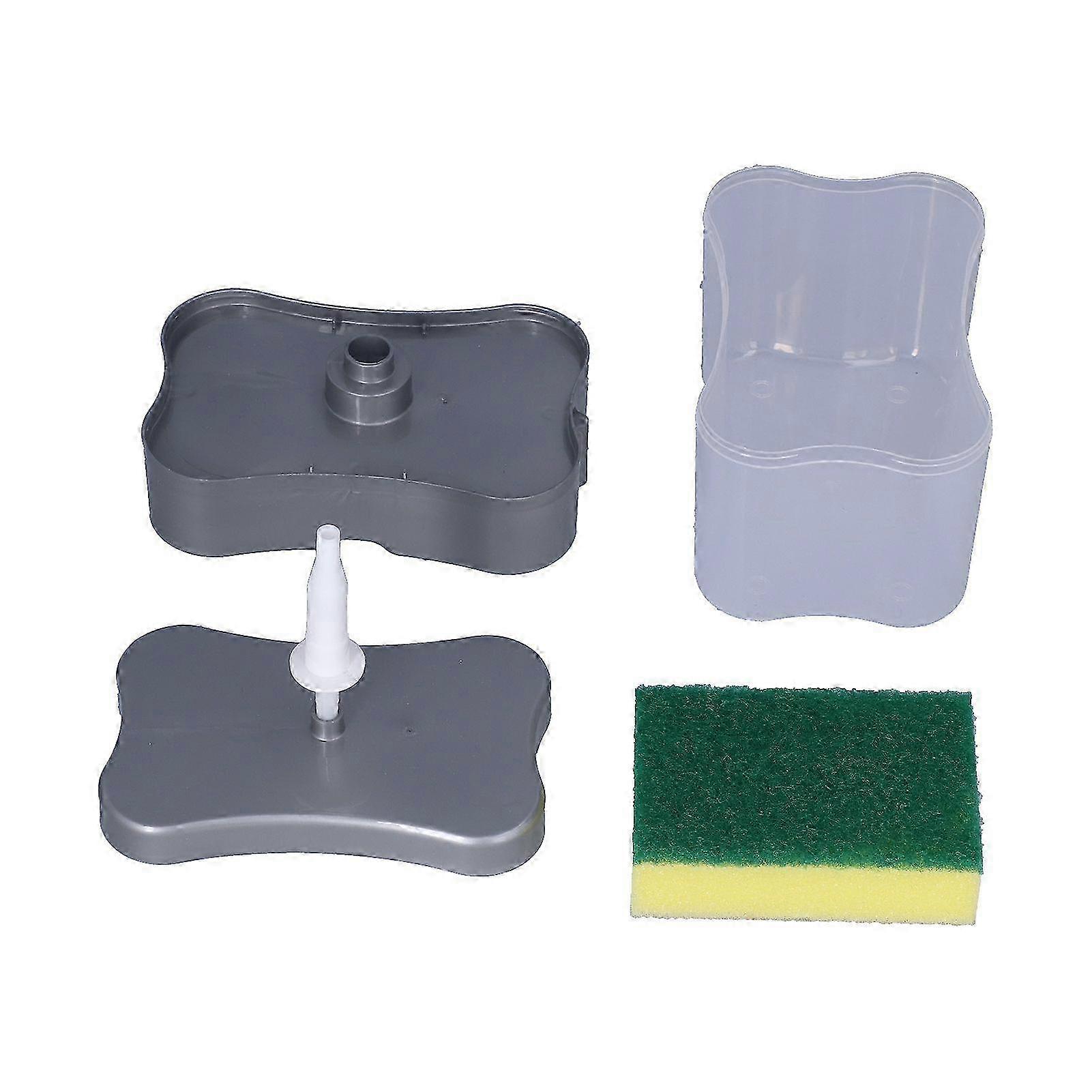 25-26 Liquid Soap Pump Dispenser Hand Press Soap Container Organizer with Sponge Kitchen Tools