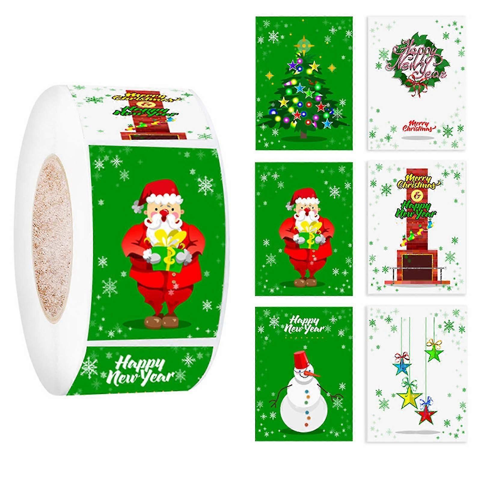 Christmas Self-adhesive Gift Labels, Stickers, Christmas Wedding Decorations, Holiday Gift Labels, Stickers, 500pcs
