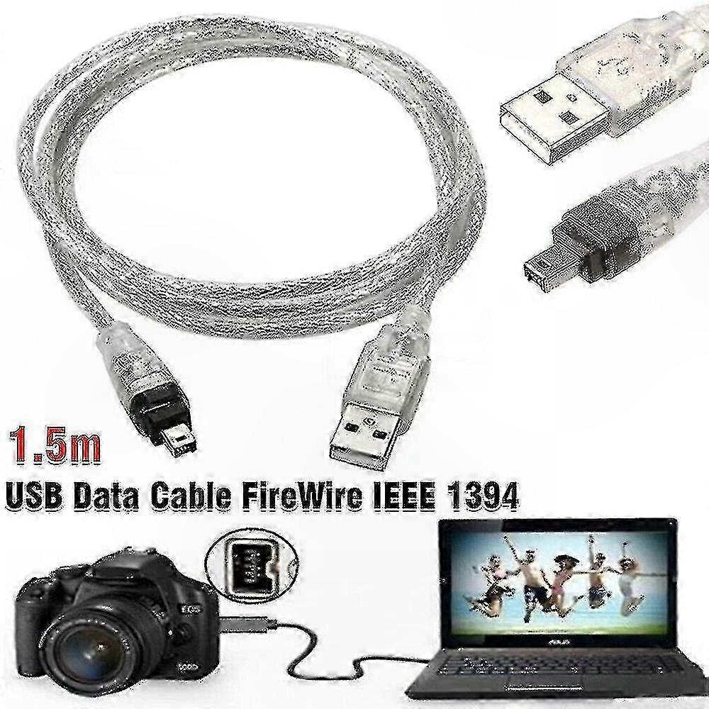 USB Data Cable for Mini DV Camcorder to PC Editing Connection with Firewire IEEE 1394 Compatibility