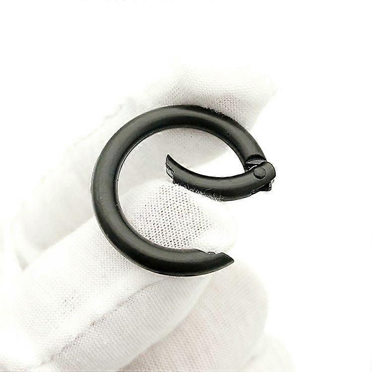 5-pack Karbinhake Rund Nyckelring Svart
