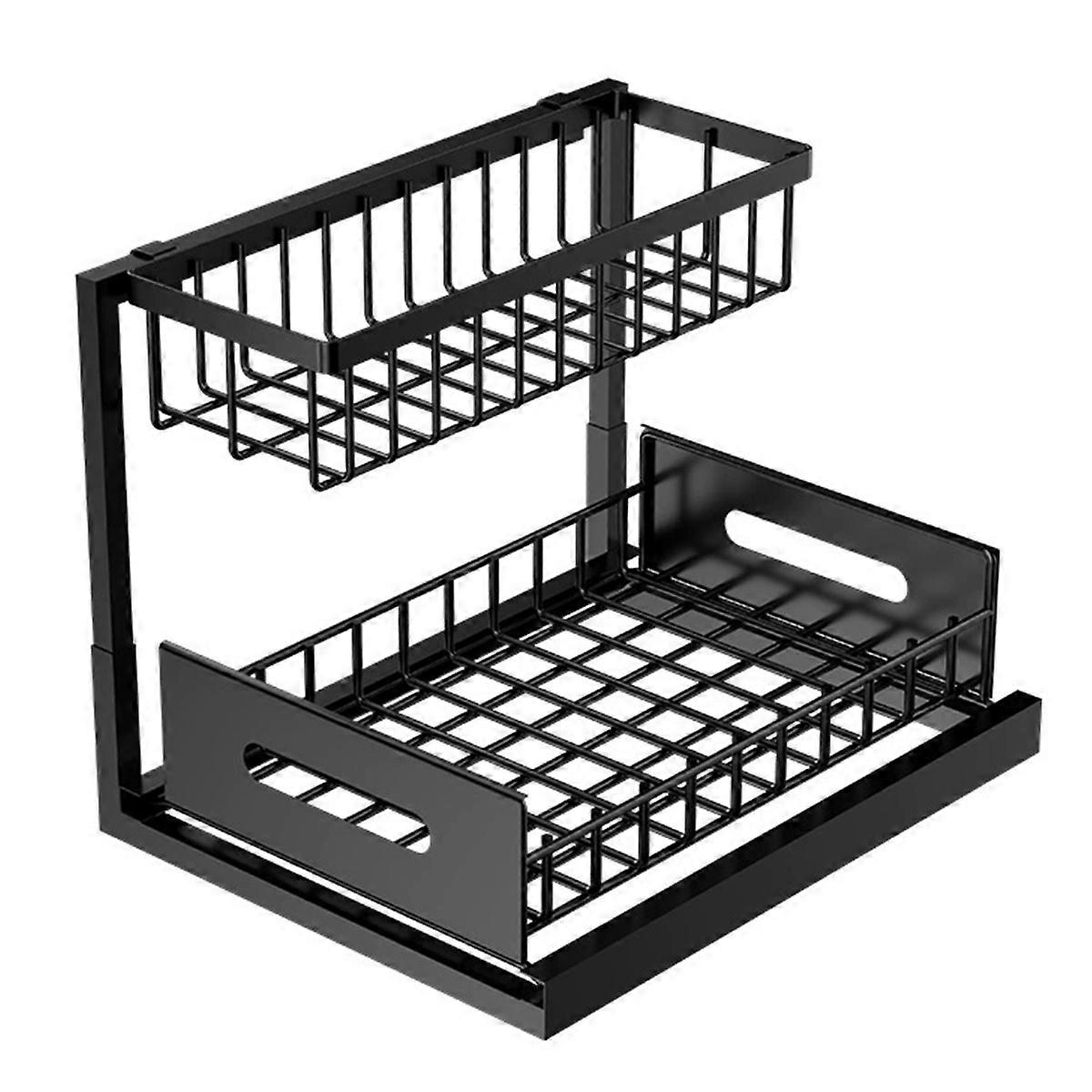 Pull-Out Cabinet Storage Racks Under-Sink Storage Racks Double-Layer Slide-Out Sink Racks Under-Sink Pull-Out Racks