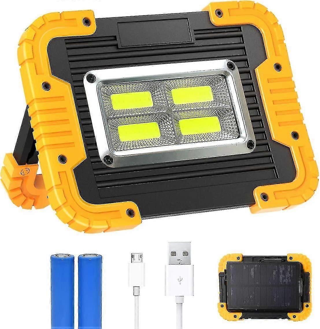 Rechargeable 1500 Lumens Led Floodlight 30w Construction Site Spotlight Portable Led Floodlight With Usb Work Light Emergency Safety Lights, F