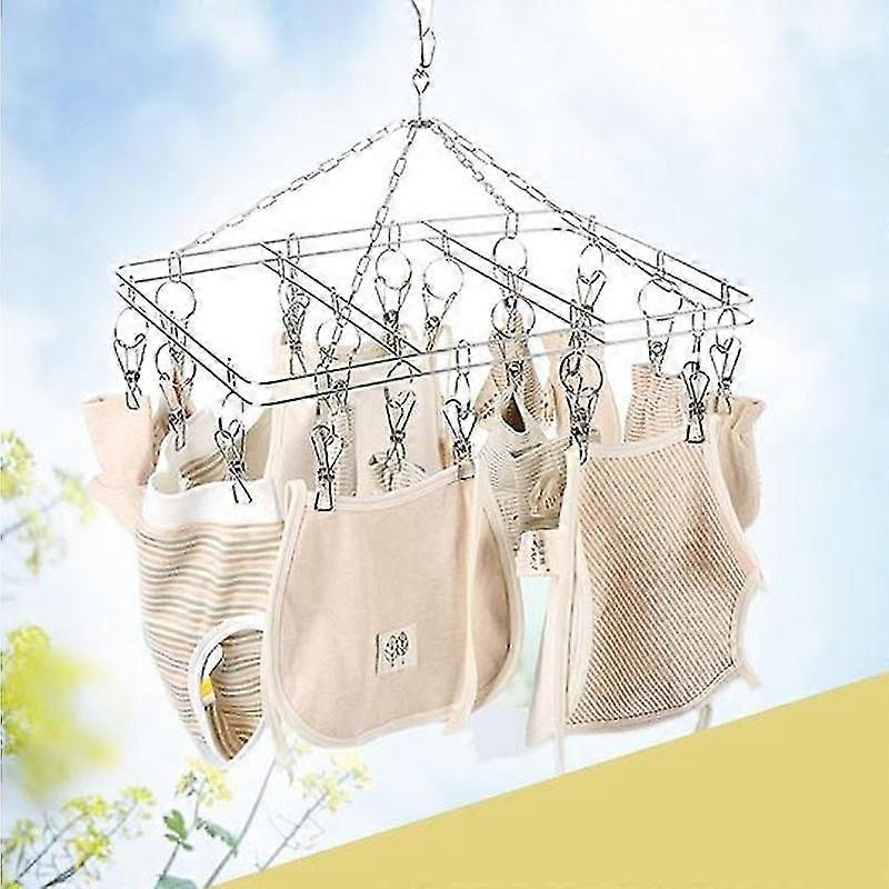 Stainless Steel Hanging Folding Drying Rack, Clothes Drying Rack, Rectangle Shape  2.1mm Thickness, Dr
