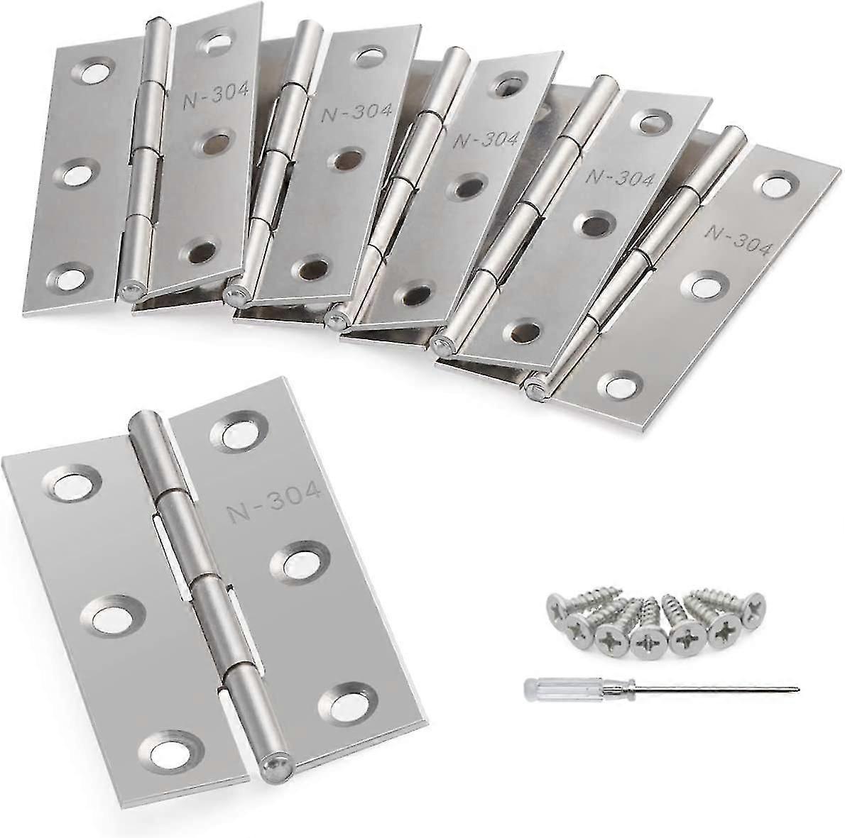 20 Pack Stainless Steel Hinge Connectors For 1 Window Cabinet (silver)