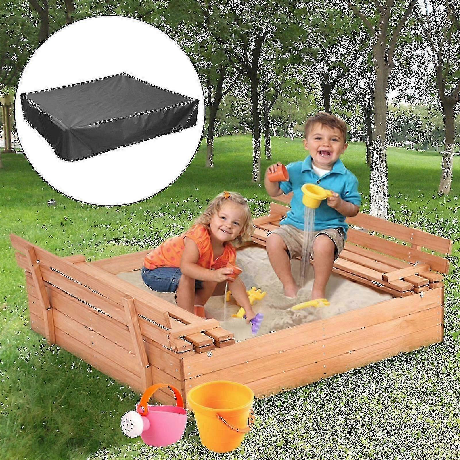 Optimised Waterproof Square Sandbox Canopy - Shield Sandpit & Toys Against Dust & Rain Protection