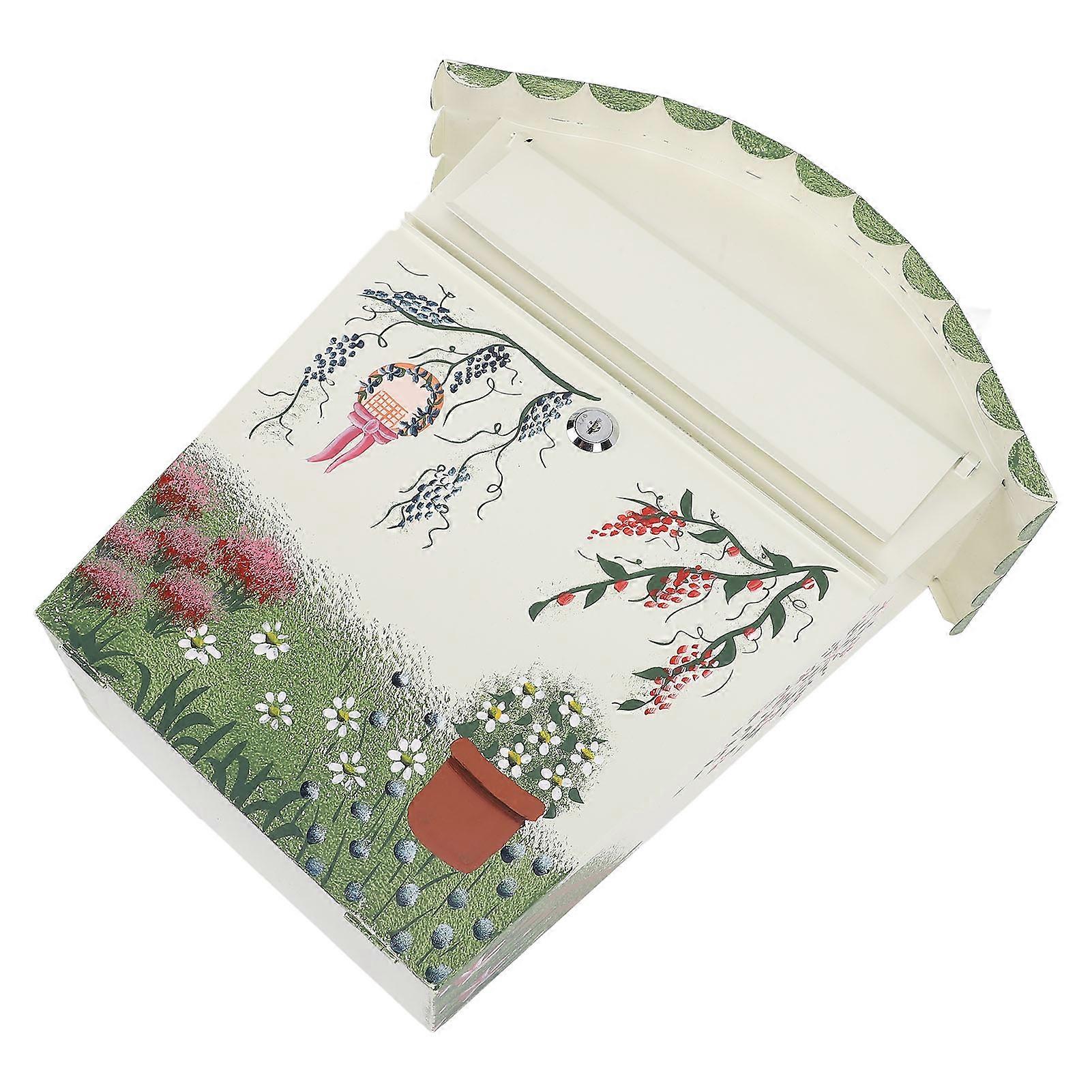 خمر آخر مربع مع قفل مفتاح العتيقة نمط صندوق البريد للديكور في الهواء الطلق في الأماكن المغلقة المنزل سطح المكتب 