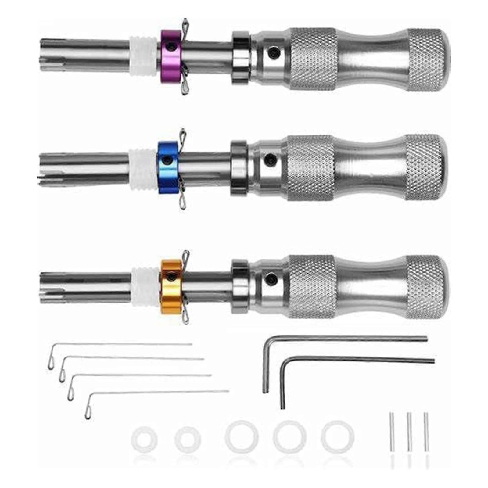 Set of 3 Hex Key Tool Nonslip Grip Corrosion Resistant L Shaped Key for Machinery Maintenance and DIY Projects Multicolor