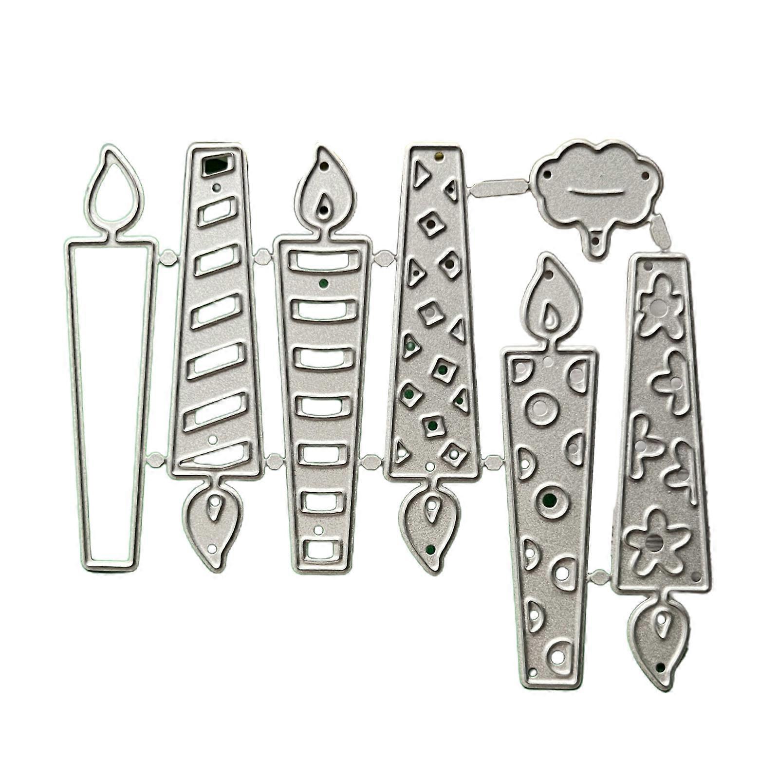 Metal Die Cuts Candle Embossing Stencil Cutting Dies for Card Making Scrapbooking Paper Craft DIY Template Handmade Multicolor