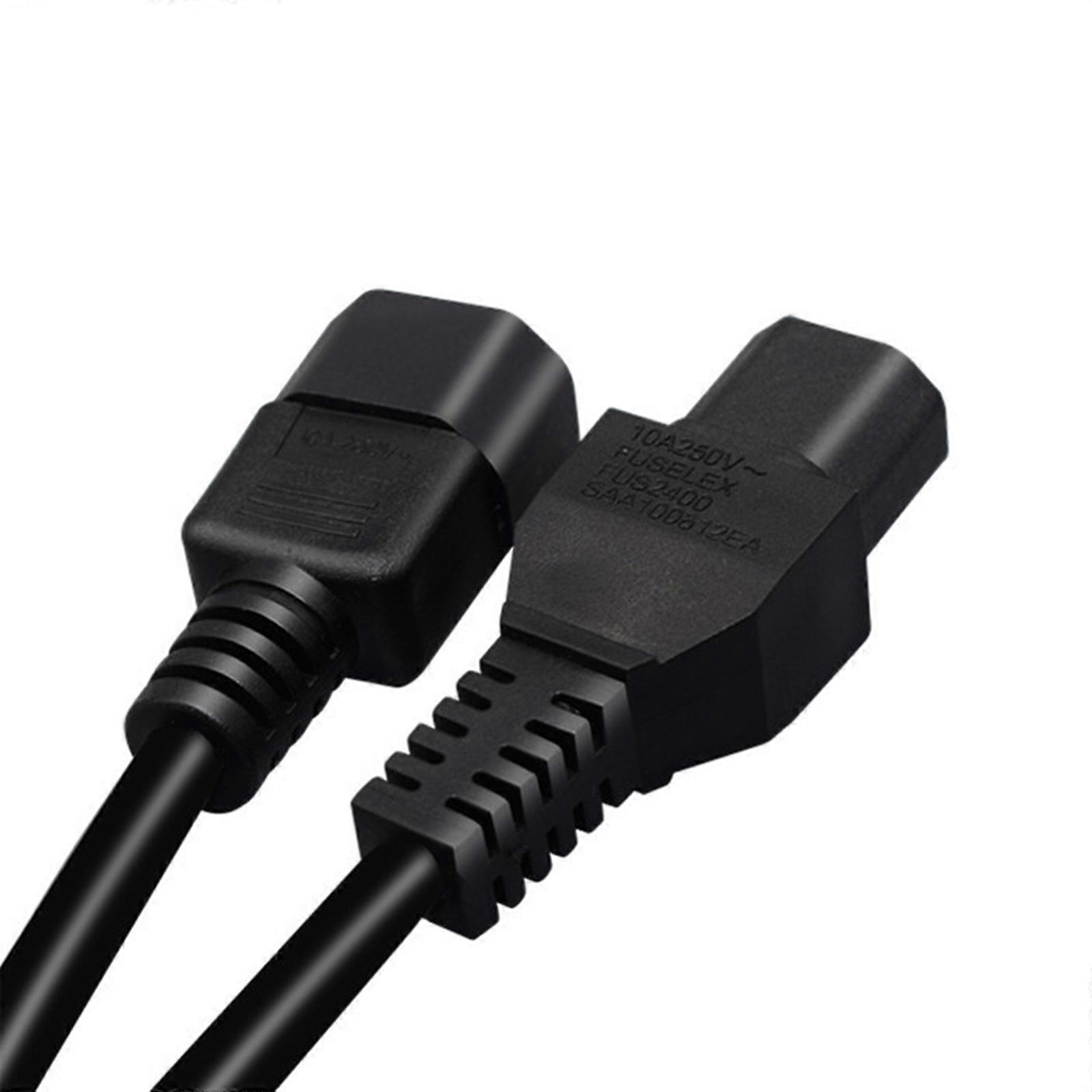 Prodlužovací napájecí kabel IEC 320 C14 na C15, konektor IEC 320 C14 (samec) na konektor C15 (samice), vícebarevný, napájecí měnič pro TV, PC, počítač...