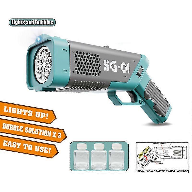 Luminous Automatic Electric Bubble Gun Gatlin Bubble Gun Machine Soap Bubbles