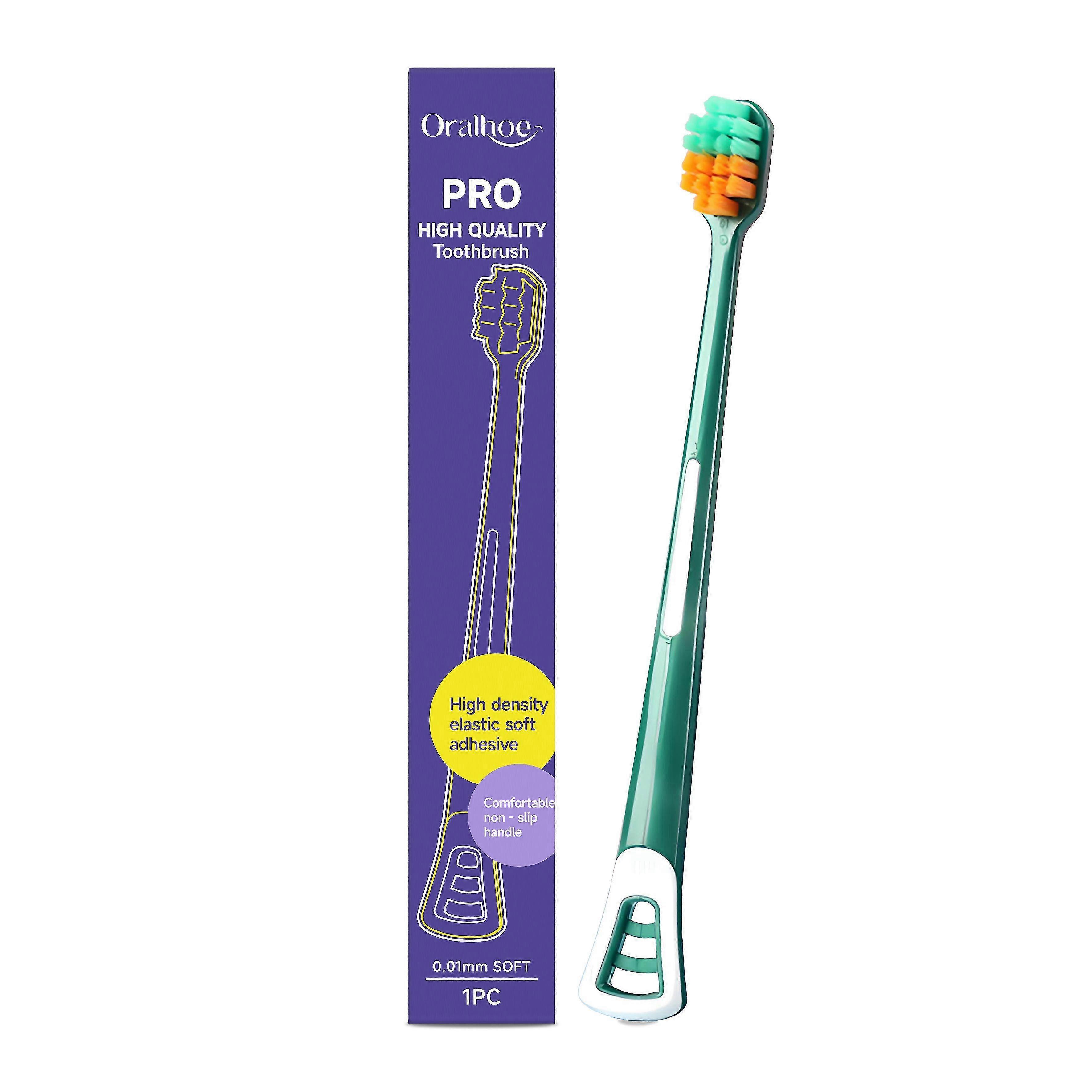 Gentle Soft-Bristled Wide-Head Toothbrush for Fast