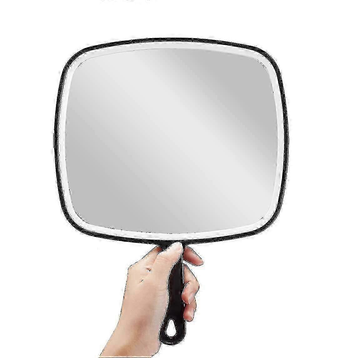 Hand mirror, large black handle handheld mirror