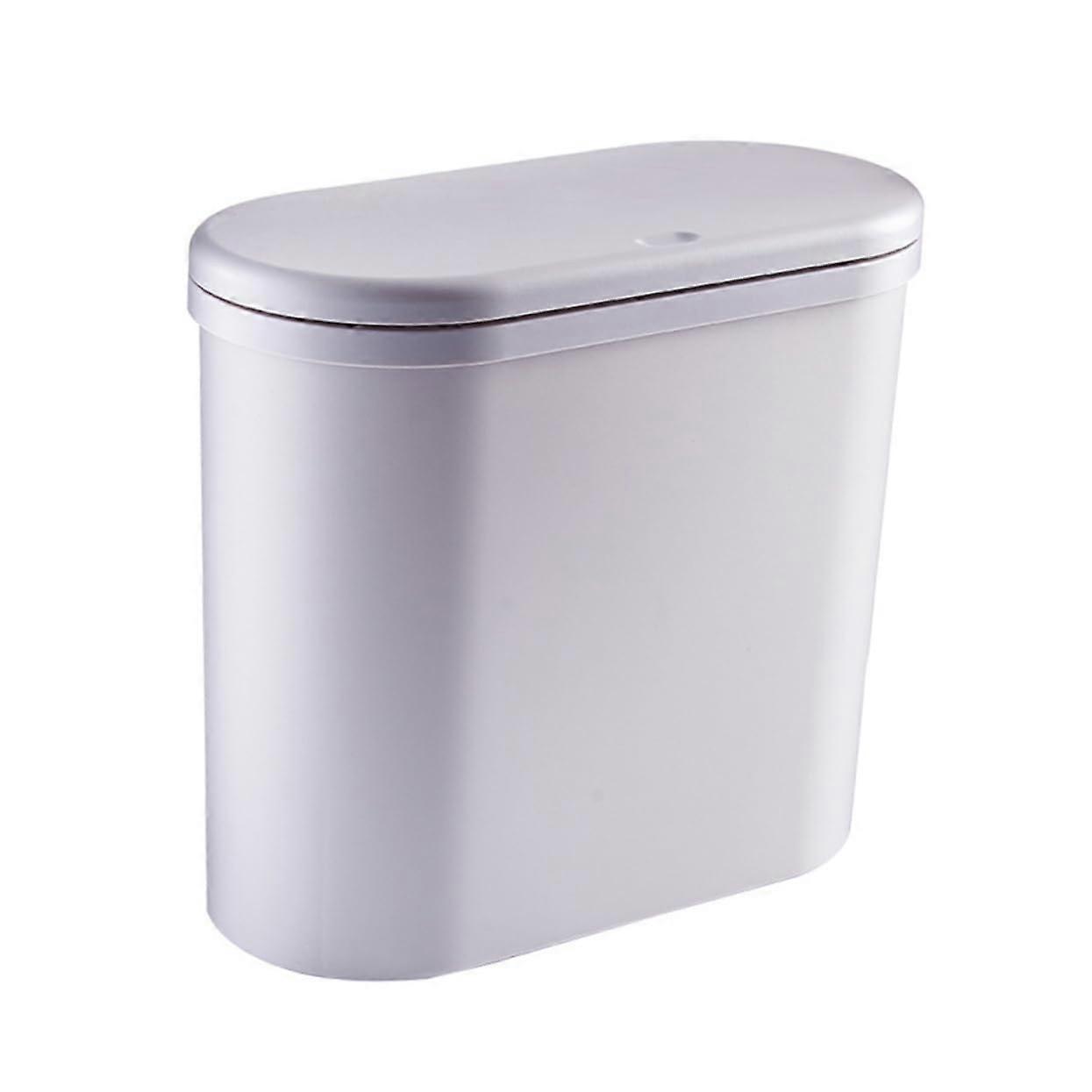Trash Can Plastic Bucket With Elastic Cover For Bathroom Use Sanitary Bin Toilet Trash Can Random Color