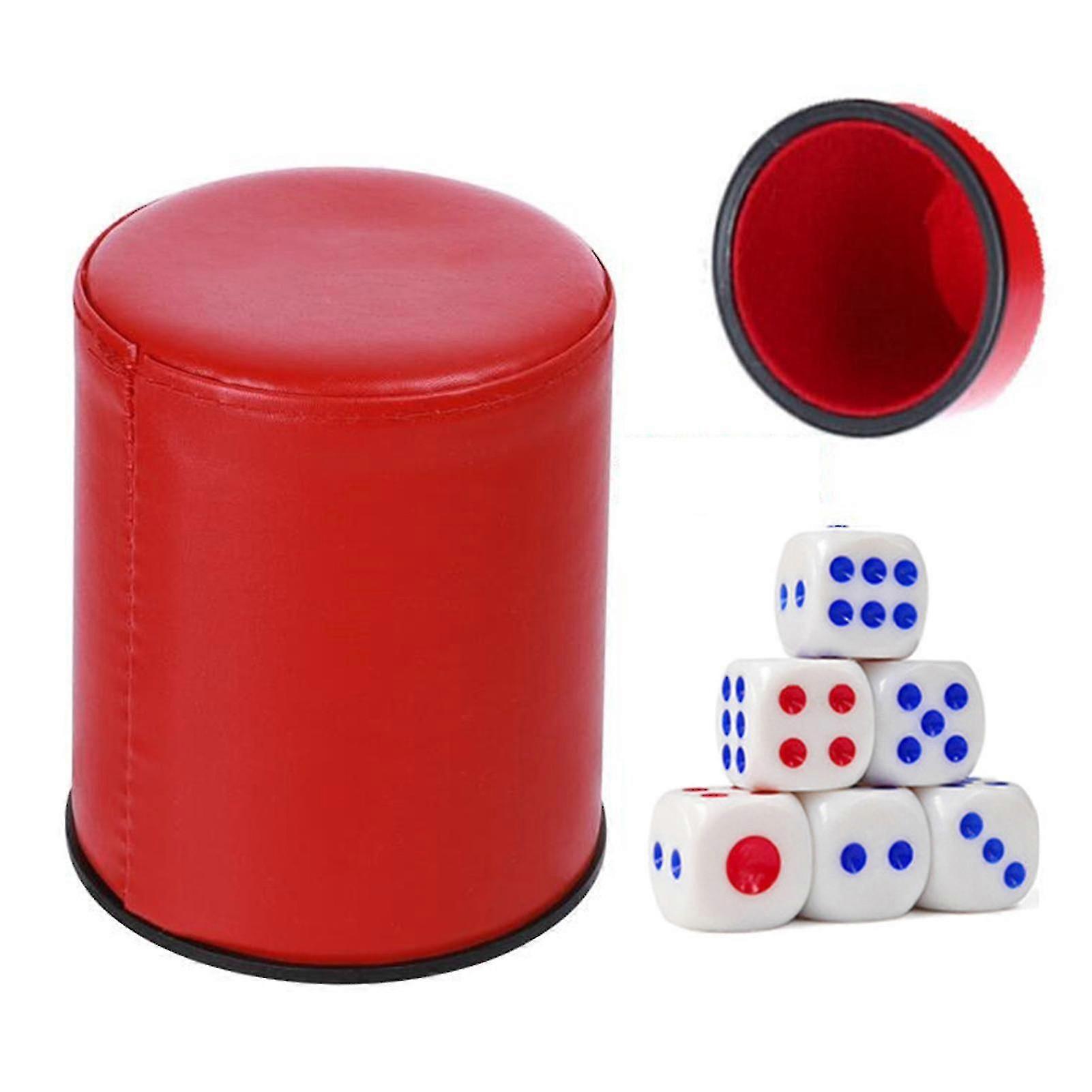 Dice Cup Set Silent Shaking Enjoy Noise-free Gaming with Felt Lining Large Diameter Dice Cup with Dice