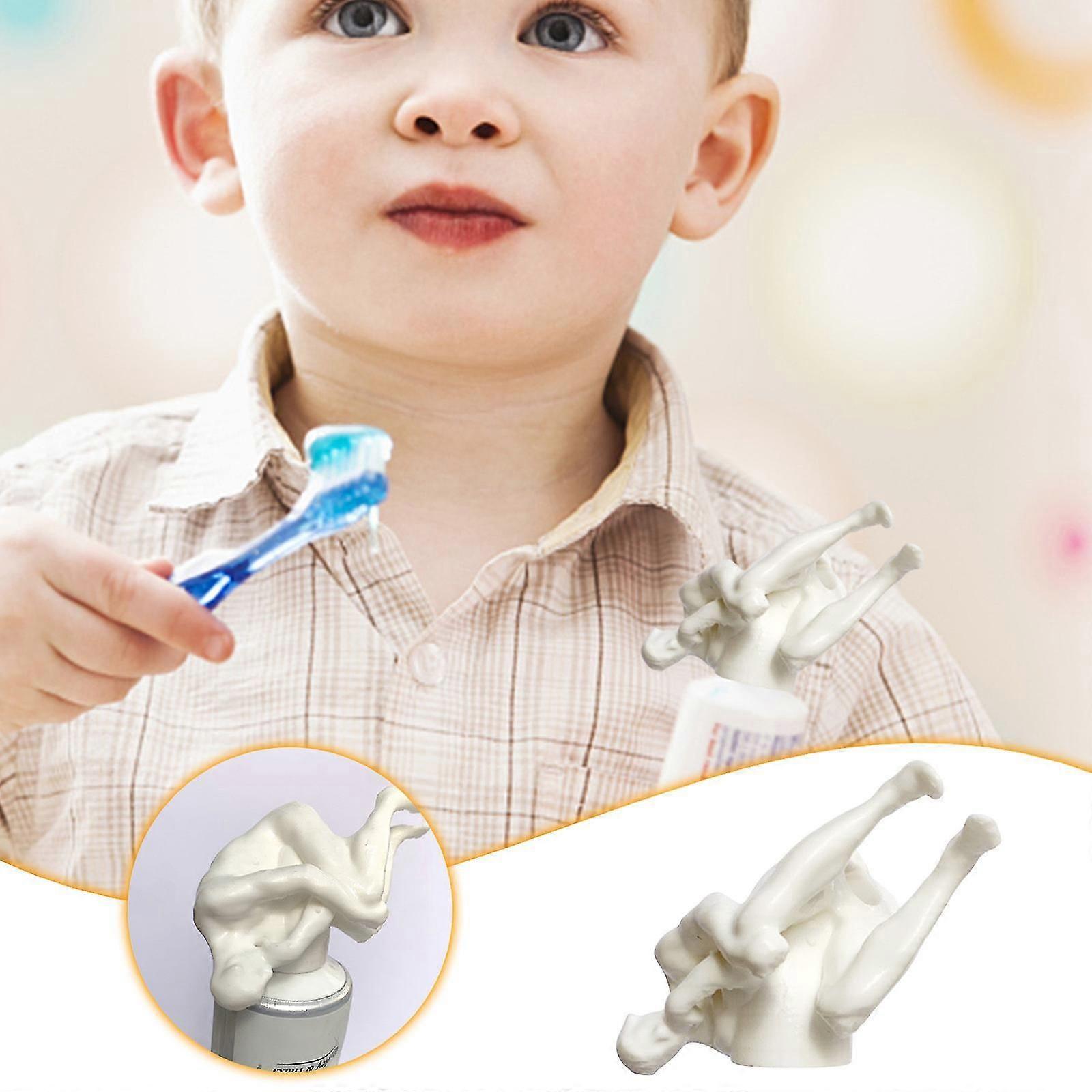 Thinker,, Little Man, Squeezing Toothpaste Tool, Funny Printing Toothpaste Head, Toothpaste Cap, Trick Toy