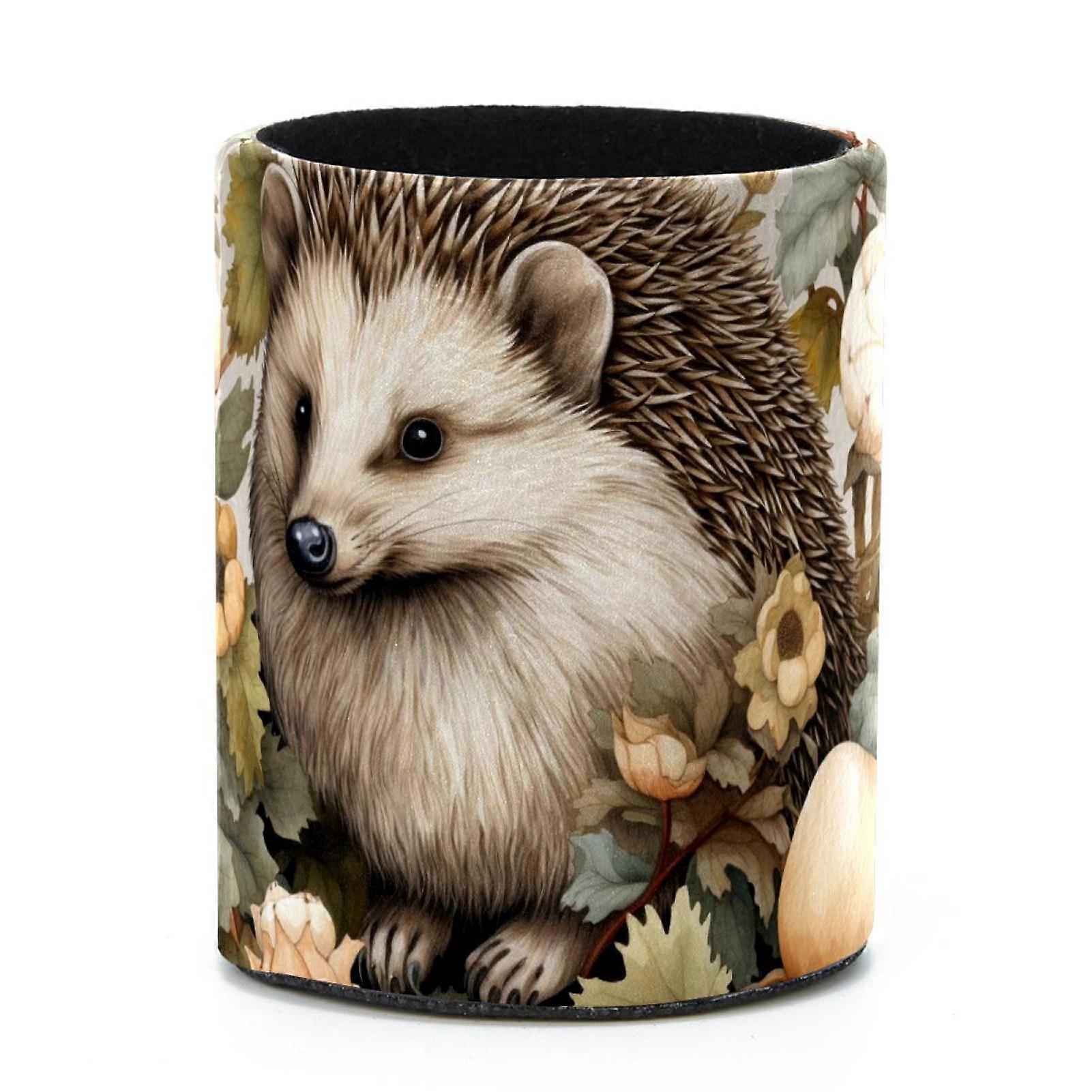 Stylowy pojemnik na długopisy i organizer na biurko, kompaktowy i funkcjonalny pojemnik na ołówki do makijażu i artykułów artystycznych, uroczy jeż