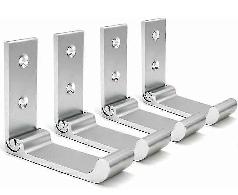 Foldable wall hooks 4 pieces for helmet and coat mounting