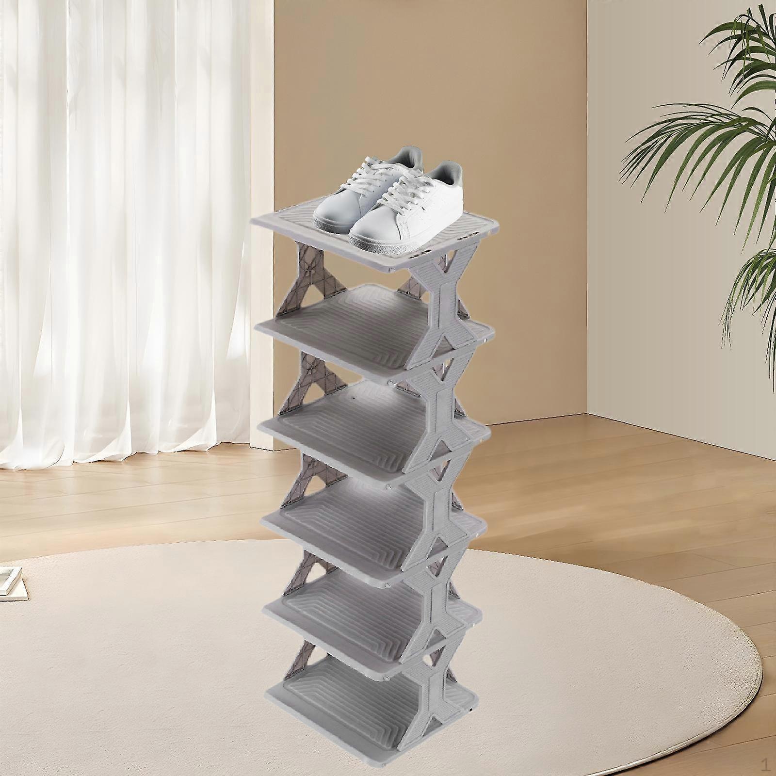 Compact Vertical Shoe Storage Solution for Small Areas like Bathrooms