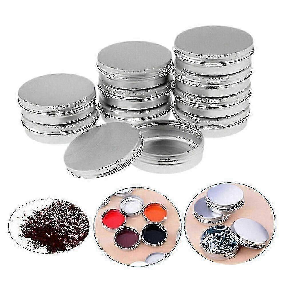 10 قطع مصغرة جولة معدنية القصدير مربع ، حالة حاوية تخزين المجوهرات مع غطاء