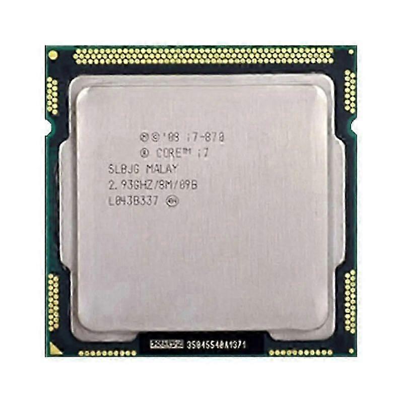 Core i7-870 CPU - Socket LGA 1156 4 kernen 8 threads 2,93 GHz 8 MB L3 cache 95W.