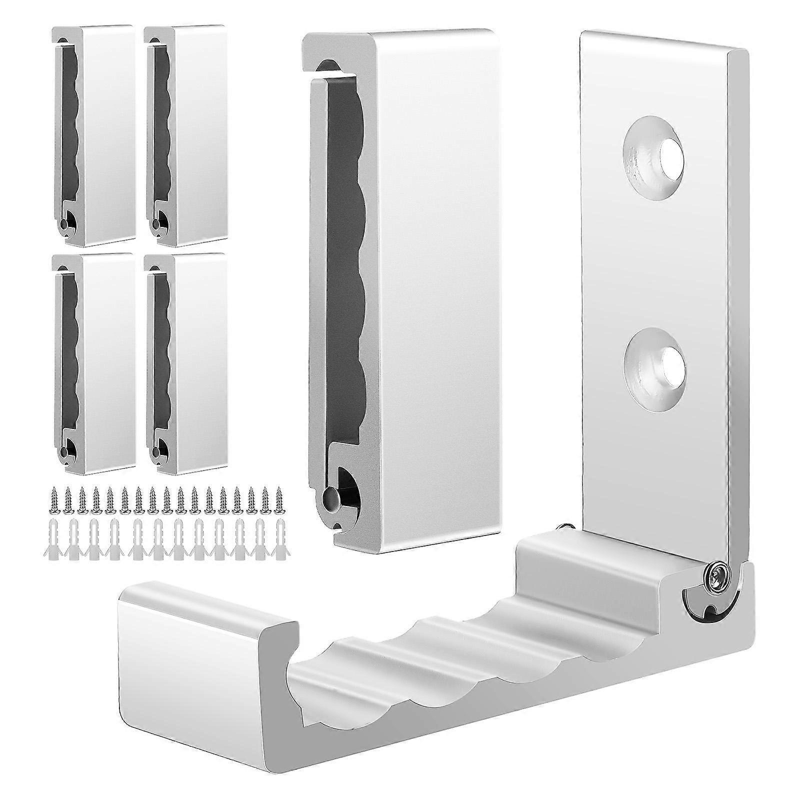Silver Folding Wall Hooks Clothes Hooks for Hanging 6Pcs Set