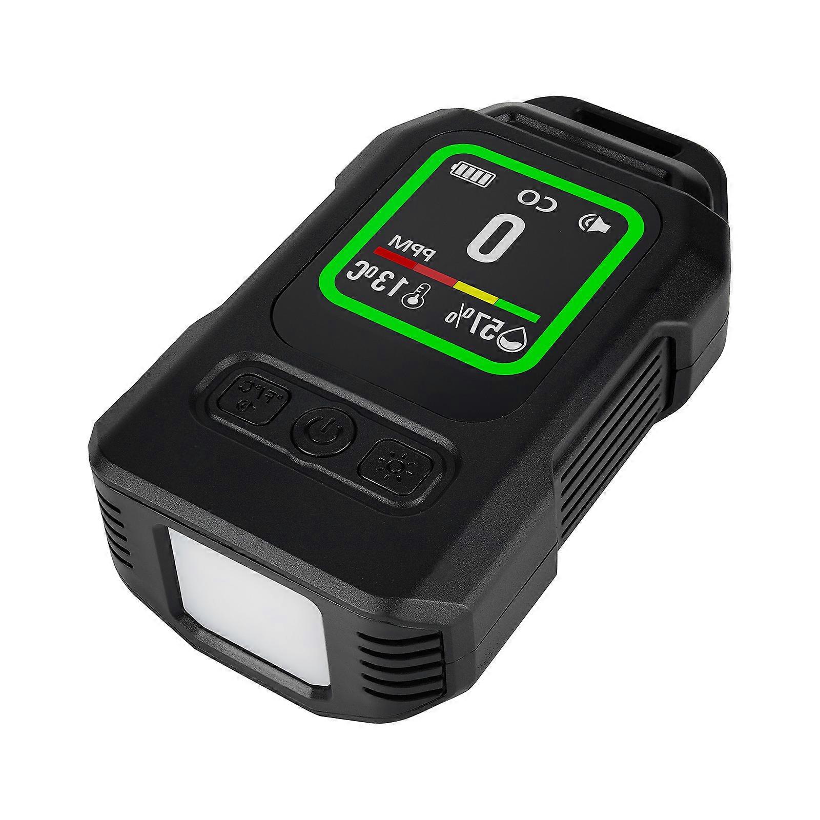 Portable CO CO2 Detector With Magnetic Mount Rechargeable Battery Fit for Outdoor Air Quality Monitoring And LCD Display Multicolor