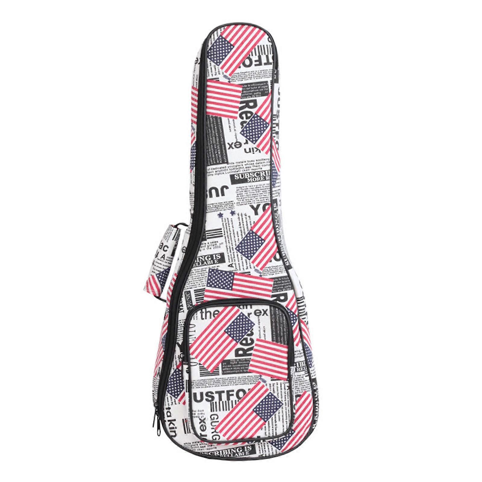 Practical Protective Ukulele Storage Bag with Thickened Sponge Padding Double Shoulder Support Instrument Carrying Case Multicolor
