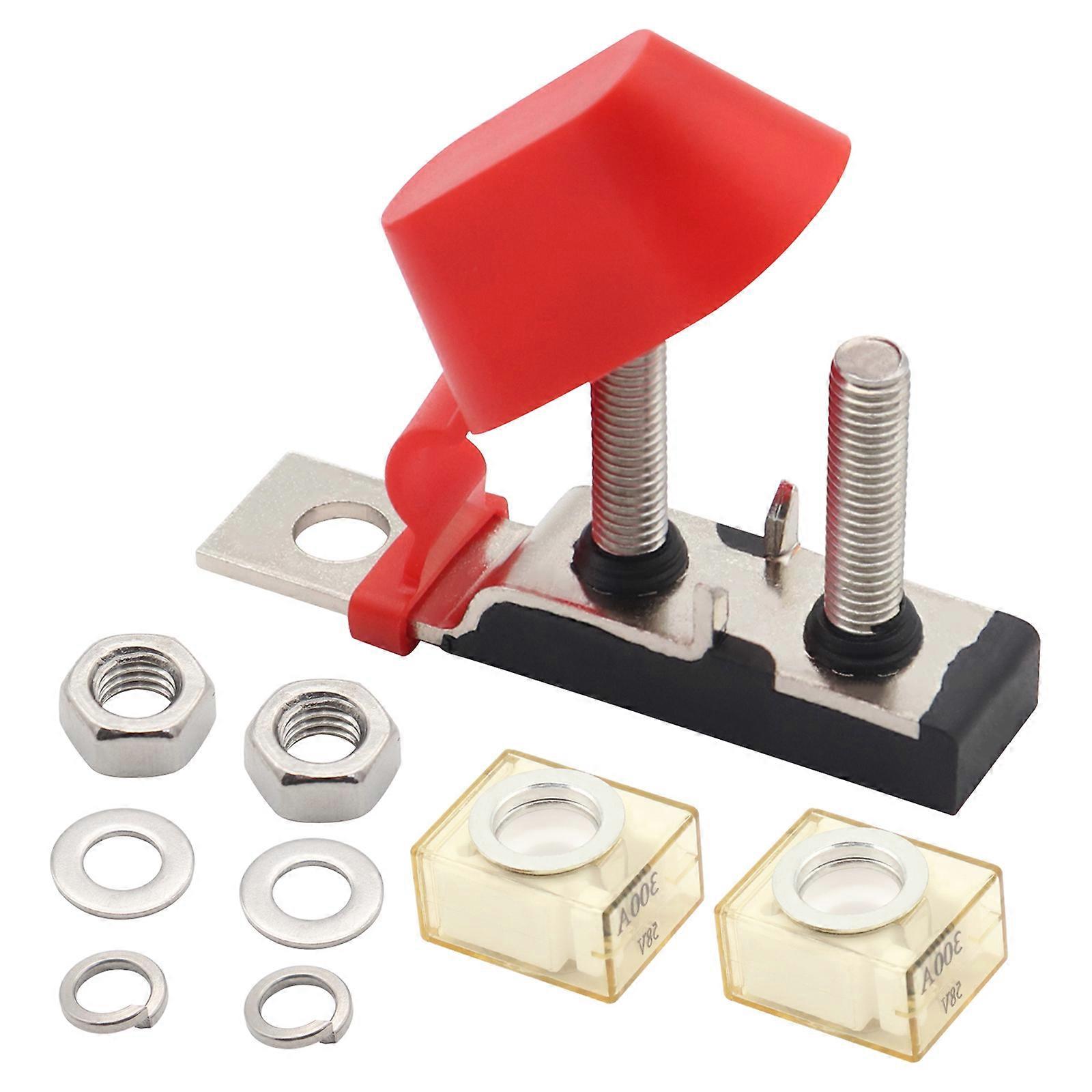 Terminal Fuses Block Nickel Plated Copper Fuses Base With Double Circuit Protection For Industrial Equipment Trucks Multicolor